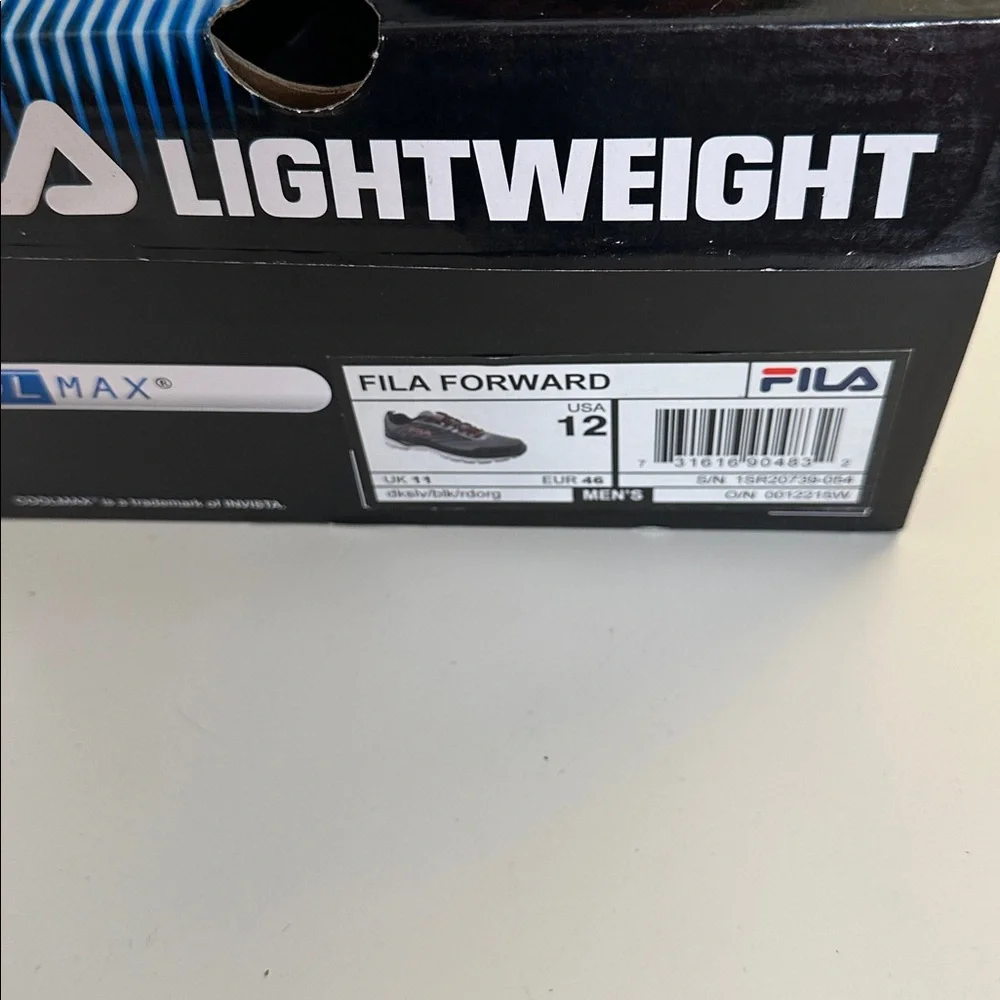 FILA Men's Windshift 12 Running Shoes Cool Max Wide Size 12 New‎ in Box!